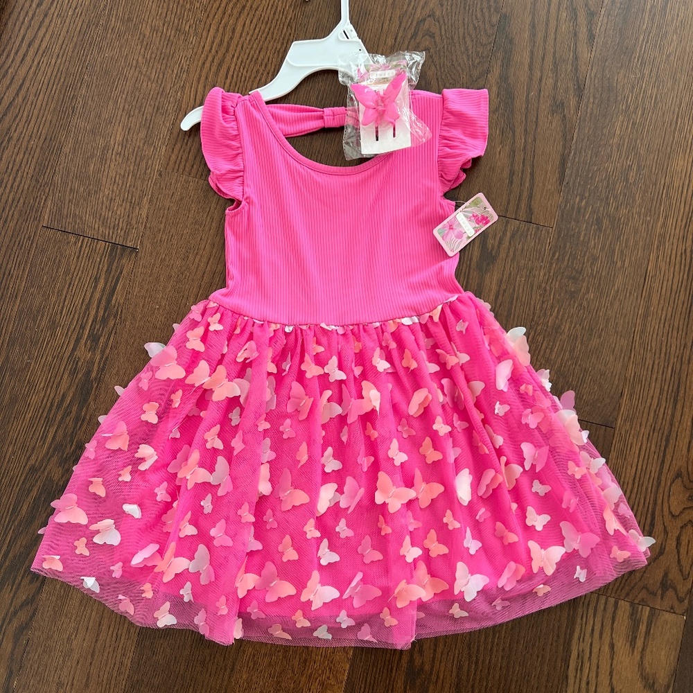 NWT Girls Butterfly Dress
